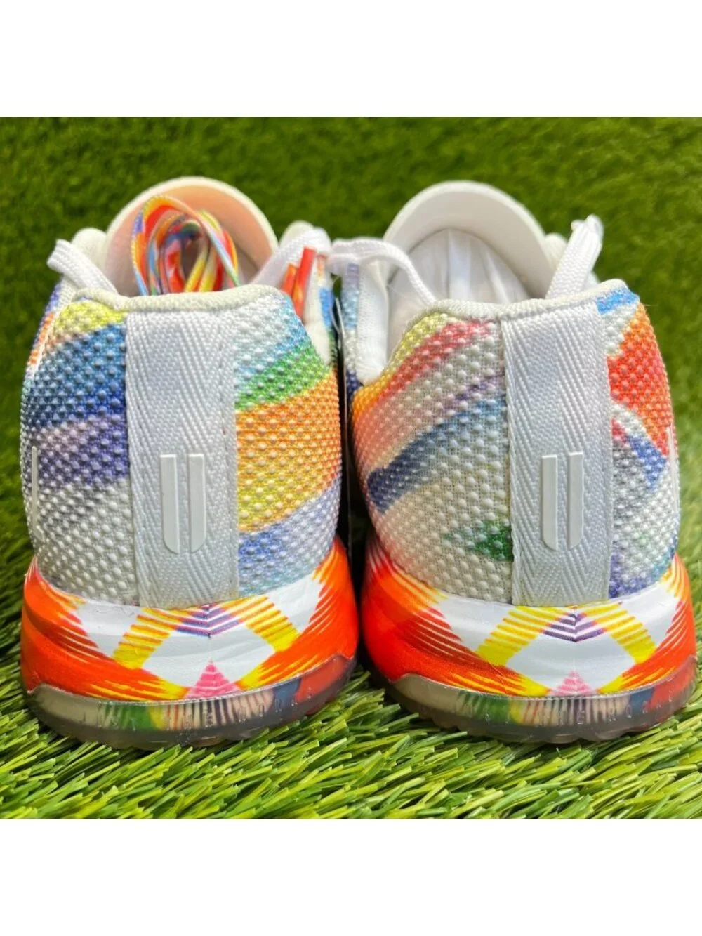 Nobull Journey Pride Moves Womens Size 7 White Orange Training Shoes Sneakers